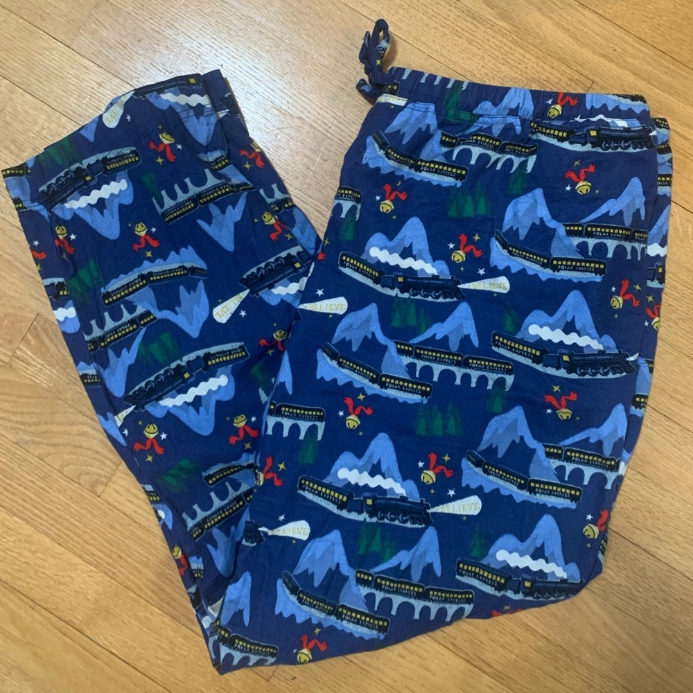 Like new! Hanna Andersson Polar Express Unisex Flannel PJ Pants